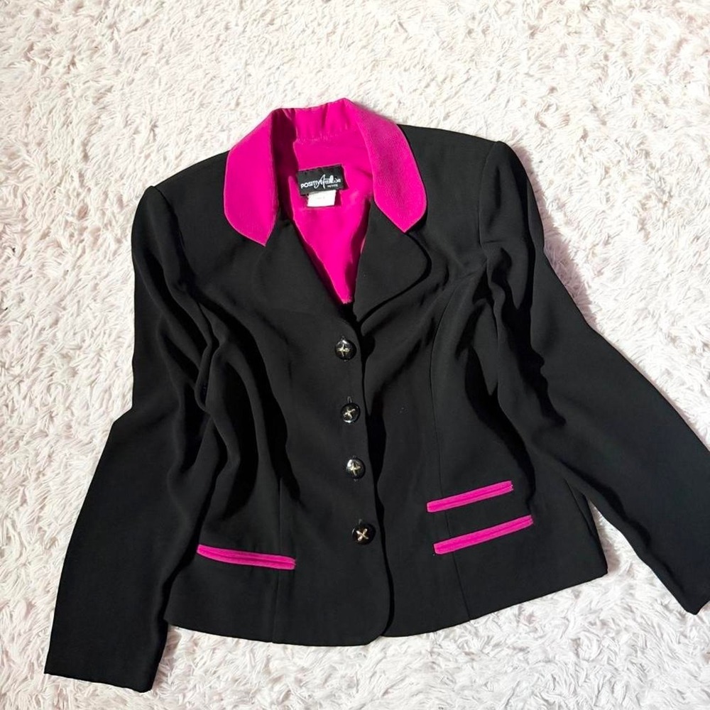 Vintage 80s Retro Working Girl Office Statement Colorblock Pants Set Womens 12